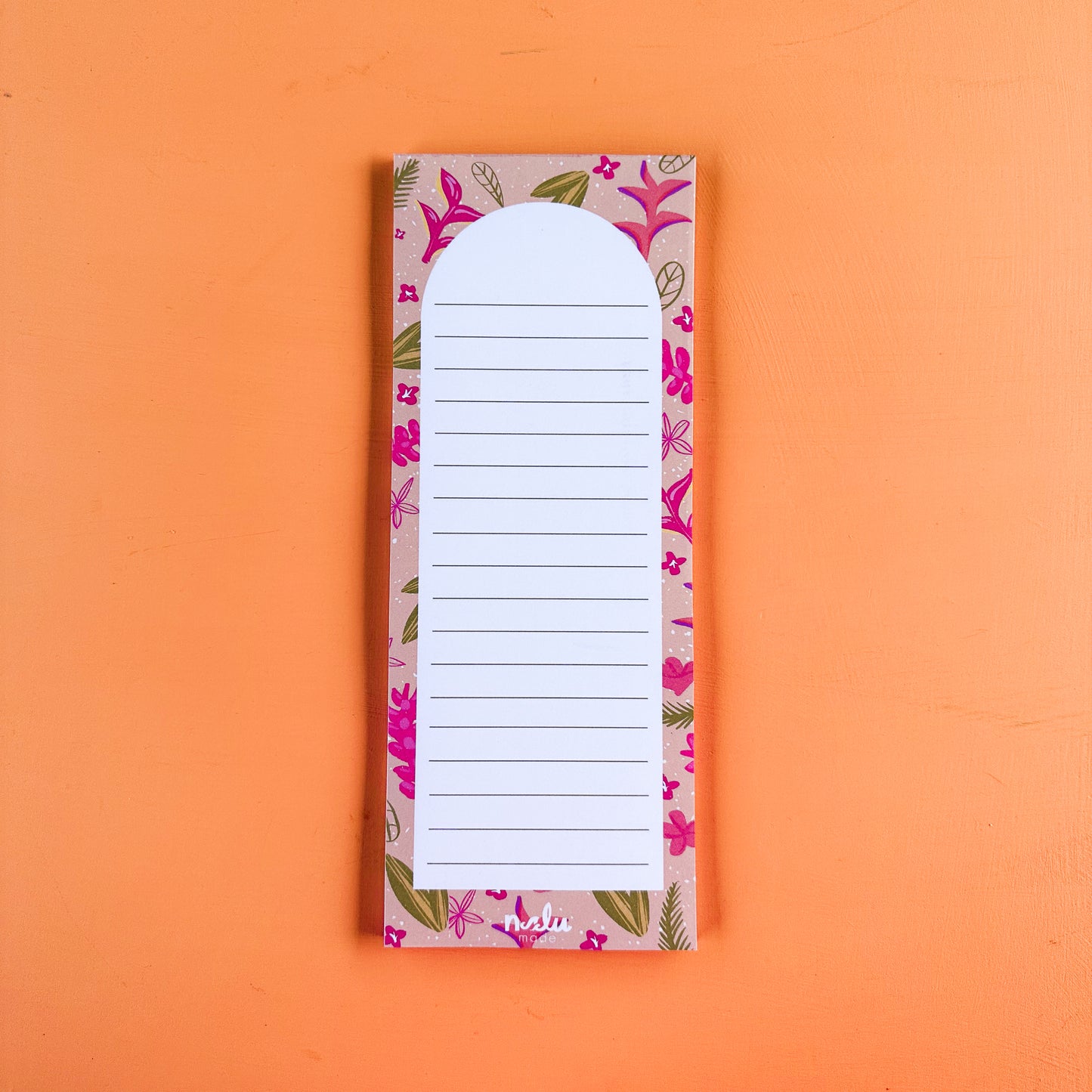 Tropical Flowers Magnetic Notepad