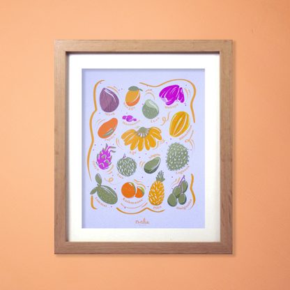 Tropical Fruits Art Print