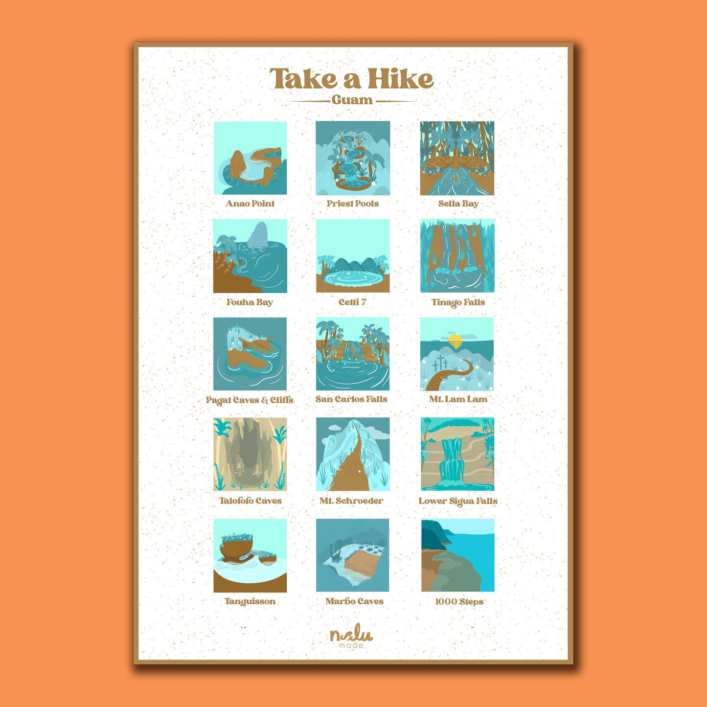 Take a Hike Guam Scratch Poster