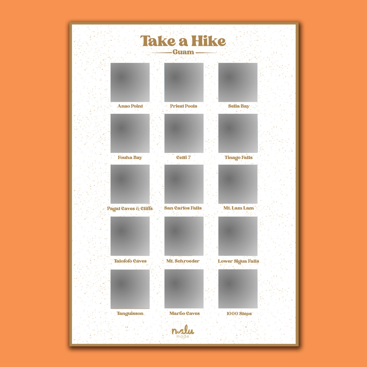 Take a Hike Guam Scratch Poster